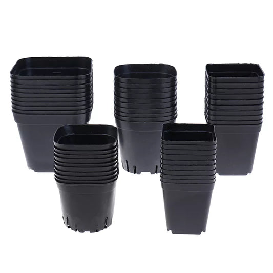 10pcs Black plastic Flower Pots