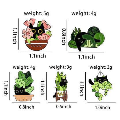 Cats in Plants Pins